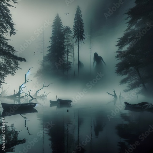misty morning on the lake © 히라 최