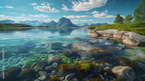 Crystal Clarity: Underwater Rocks in a Nordic Lake © SANGSUK