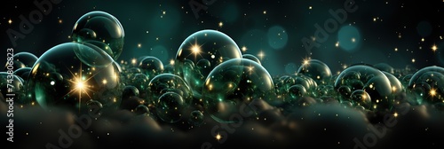 A mesmerizing group of bubbles floats gracefully through the air  creating a whimsical and enchanting scene