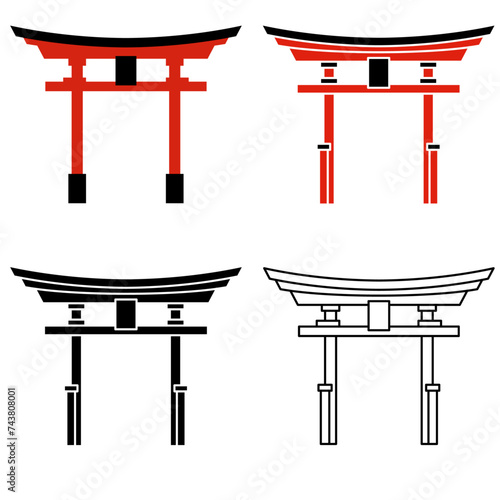 Japanese Torii Gate, Japanese Shrine, Japanese Temple, Japanese Traditional Landmark