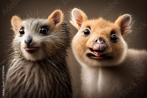 two squirrel in zoo