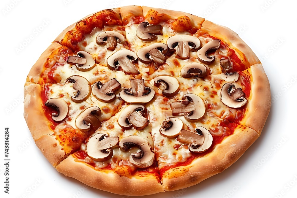 italian dish pizza isolated on white background italian dish pizza isolated on white background