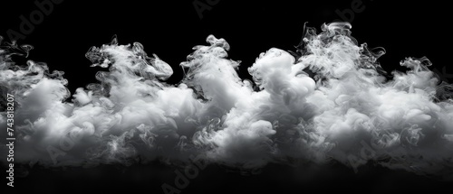 Black background with smoke fragments