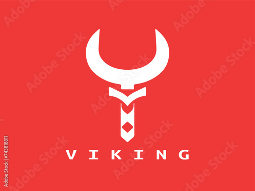 Viking Logo Design Vector Template.  © Mamun360