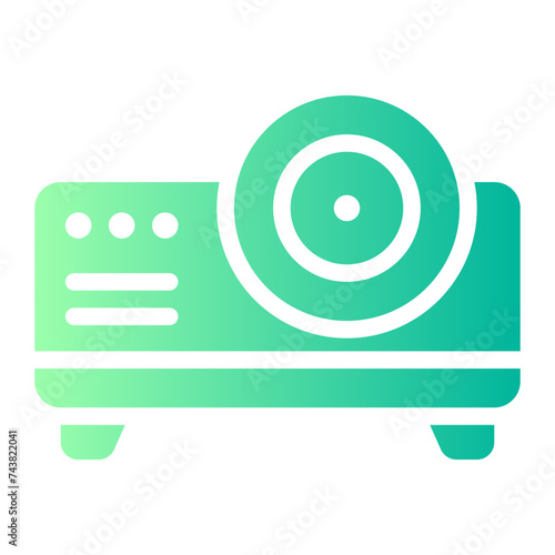 movie projector gradient icon