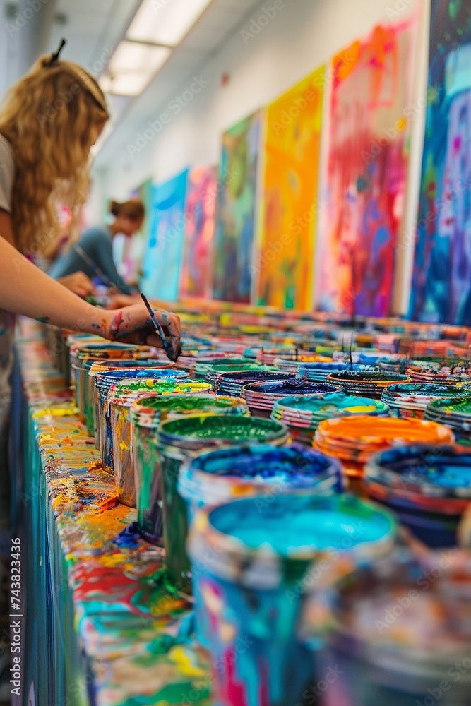 Fototapeta premium Art Therapy Session: Creativity and Connection