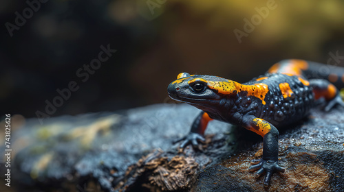 a salamander , Professional photo,  background, with empty copy space 