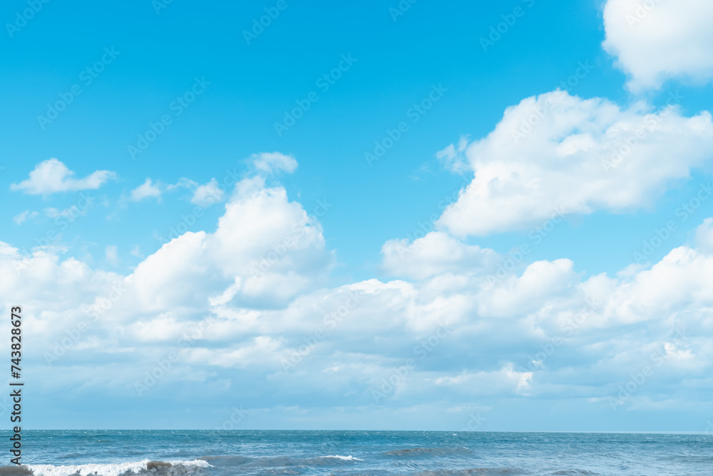 Sky Blue,Cloud Background,Horizon Spring Clear Sky in Morning by the beach,Vector beautiful landscape nature sunrise in Summer,Backdrop panoramic banner white clouds over ocean Sky Blue,Cloud Background,Horizon Spring Clear Sky in Morning by the beach,Vector beautiful landscape nature sunrise in Summer,Backdrop panoramic banner white clouds over ocean