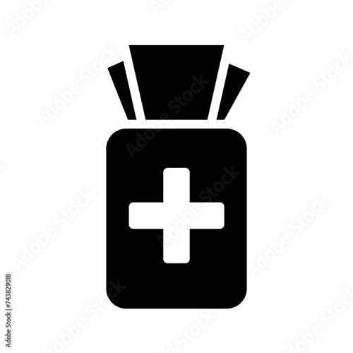 Bottle Cleaning Hand Glyph Icon