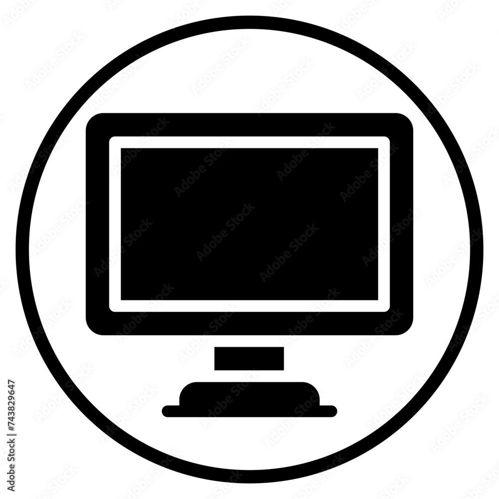 computer glyph icon