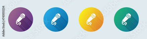 Microphone solid icon in flat design style. Voice signs vector illustratoion. photo