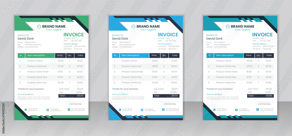 Business invoice form template design, Invoicing quotes, money bills or price invoices and payment agreement templates, Tax form, bill graphic or payment receipt page vector set Business invoice form template design, Invoicing quotes, money bills or price invoices and payment agreement templates, Tax form, bill graphic or payment receipt page vector set