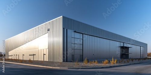 Large warehouse exterior, industry building