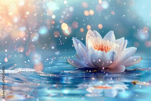 magic flower on water