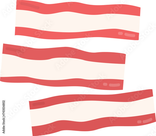 Bacon icons. Flat style illustration