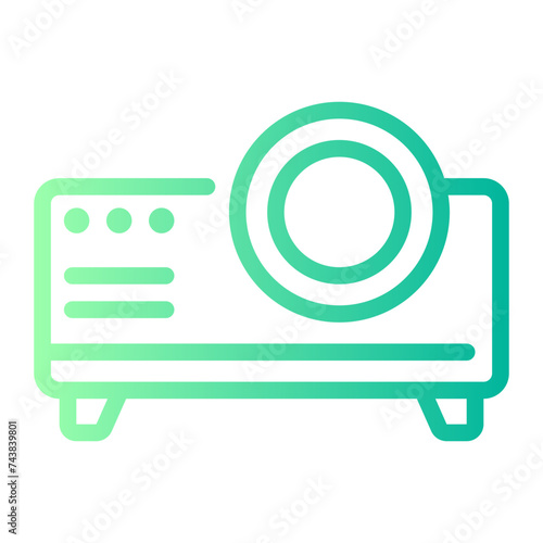movie projector gradient icon