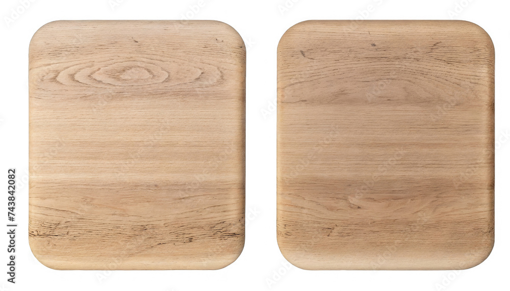 new rectangular wooden cutting board, top view, isolated new rectangular wooden cutting board, top view, isolated