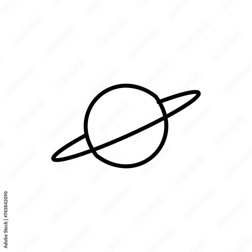 saturn line icon saturn line icon