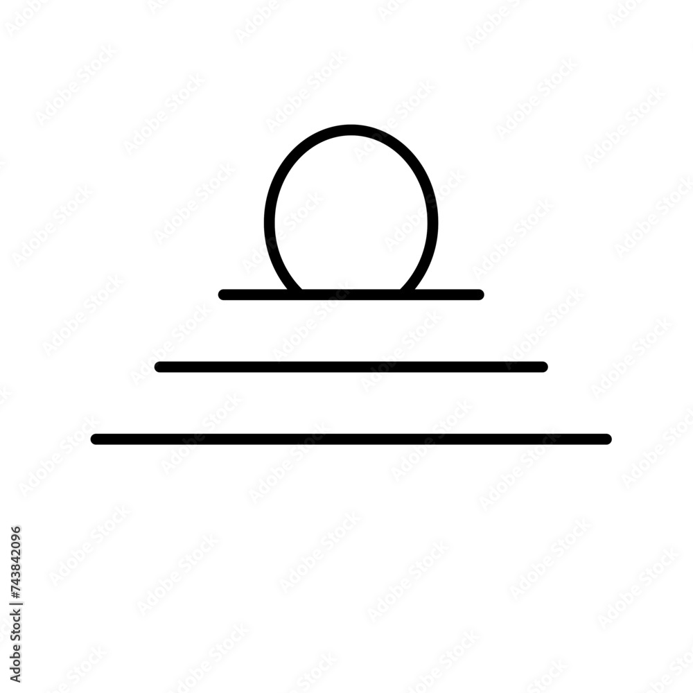 sunset line icon sunset line icon