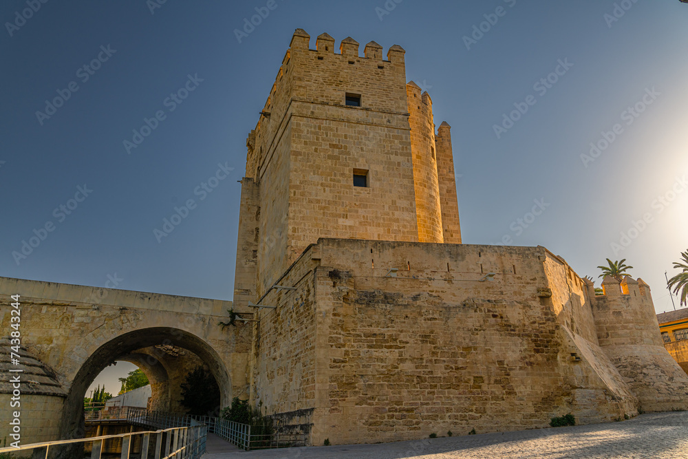 Cordoba, Spain, Andalusia. Callahora Tower and Roman Bridge on Guadalquivir river. Cordoba, Spain, Andalusia. Callahora Tower and Roman Bridge on Guadalquivir river.