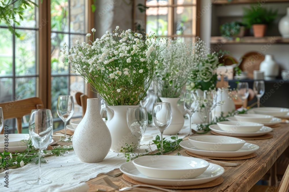 white fine porcelain on the set table professional advertising photography white fine porcelain on the set table professional advertising photography