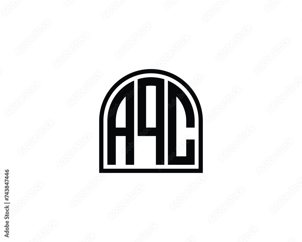 AQC logo design vector template