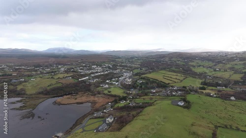 Aerial view of Ardara in County Donegal - Ireland photo