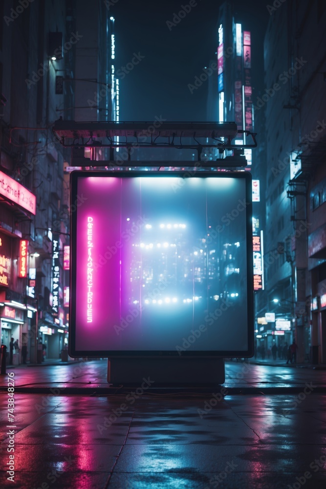 Obraz premium Cyberpunk Futuristic Backgrounds & Frames