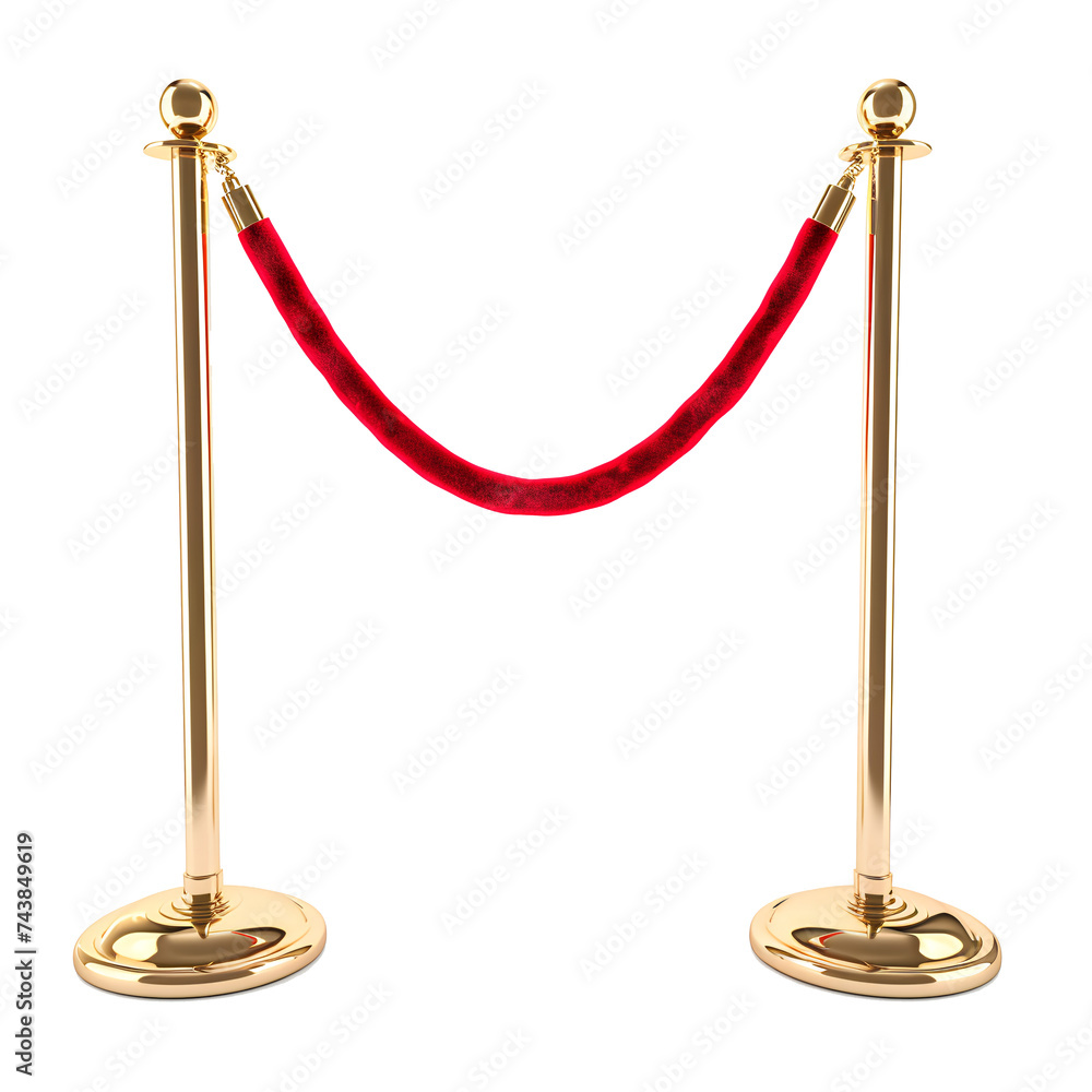red velvet rope barrier isolated, transparent background white background no background red velvet rope barrier isolated, transparent background white background no background