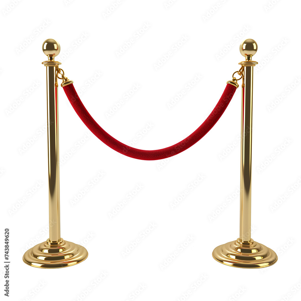 red velvet rope barrier isolated, transparent background white background no background red velvet rope barrier isolated, transparent background white background no background