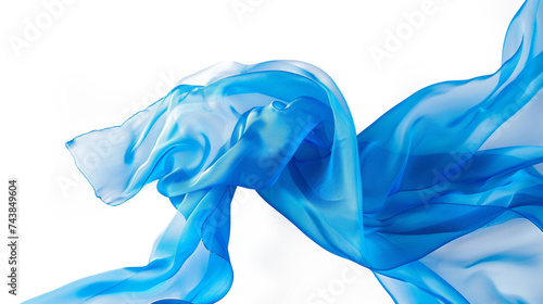 Cloth, Silk fabric, transparent fabric flying wave background fashion satin motion drapery scarf flying chiffon veil isolated on transparent white background © ND STOCK