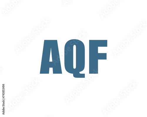 AQF logo design vector template