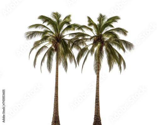 Tropical palm trees  cut out