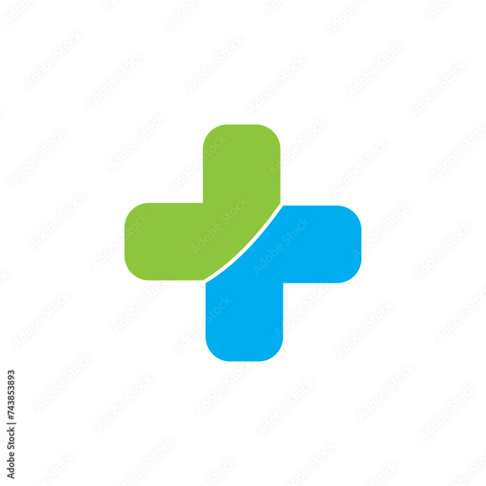 Fototapeta premium Abstract round symbol with happy human silhouette. Sport, fitness, medical or health care center logo design concept.