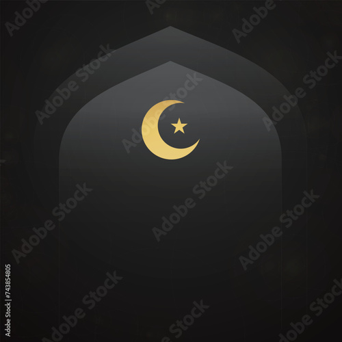 Ramadan, Eid al-Fitr, Islamic new year mosque background greeting card