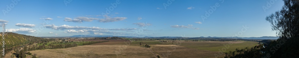 View of rural farms and paddocks of Long Point from hill View of rural farms and paddocks of Long Point from hill