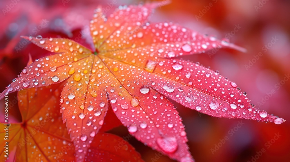 A pink flower in a garden blooms with dewdrops glistening like morning jewels A pink flower in a garden blooms with dewdrops glistening like morning jewels