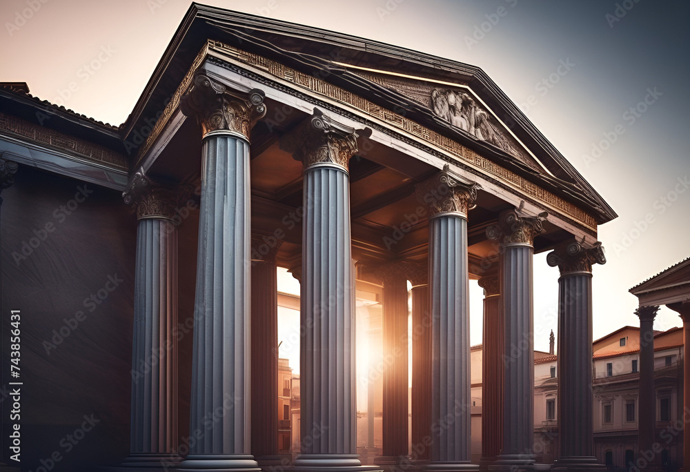 roman columns in minimal style roman columns in minimal style