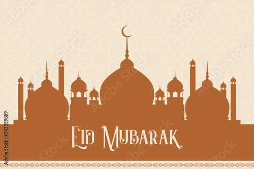 Ramadan, Eid al-Fitr, Islamic new year mosque background greeting card