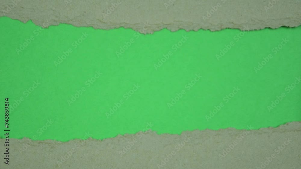 Animation of Cardboard Revealing Empty Green Space Background. Frame Rip with Rough Edge, Ideal for Green Screen and Creative Projects. Torn Paper Background. Chroma Key 4K Animation. Animation of Cardboard Revealing Empty Green Space Background. Frame Rip with Rough Edge, Ideal for Green Screen and Creative Projects. Torn Paper Background. Chroma Key 4K Animation.