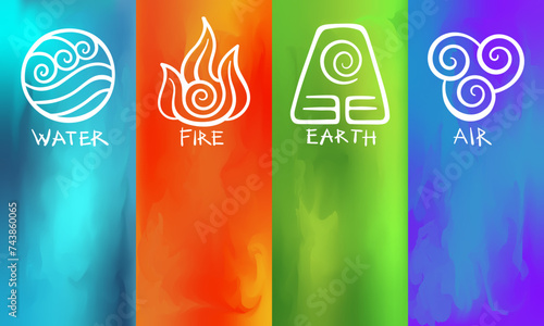 Poster portrays classical elements