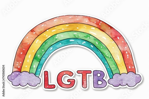 LGBTQ Pride graphite. Rainbow youth movement colorful magnetism diversity Flag. Gradient motley colored concert LGBT rights parade festival faunagender diverse gender illustration