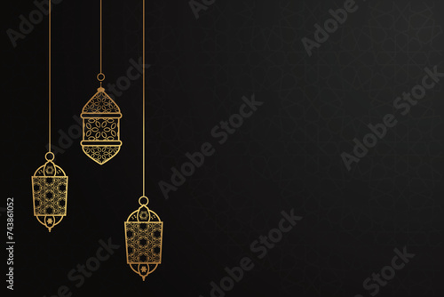 Ramadan, Eid al-Fitr, Islamic new year mosque background greeting card