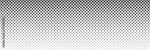 Black polygon halftone effect on white for pattern and background, Halftone effect. 