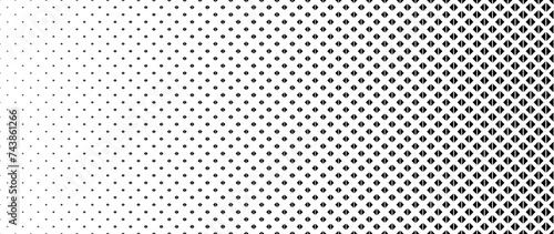 Blended  black triangle on white for pattern and background,Halftone effect.