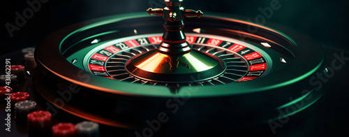Beautiful Roulette On A Dark Background.