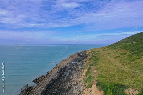 Rocky coastline of Devon, United Kingdom