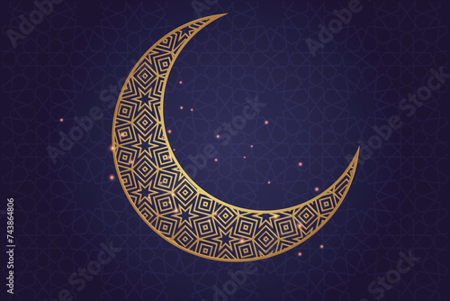Ramadan, Eid al-Fitr, Islamic new year mosque background greeting card