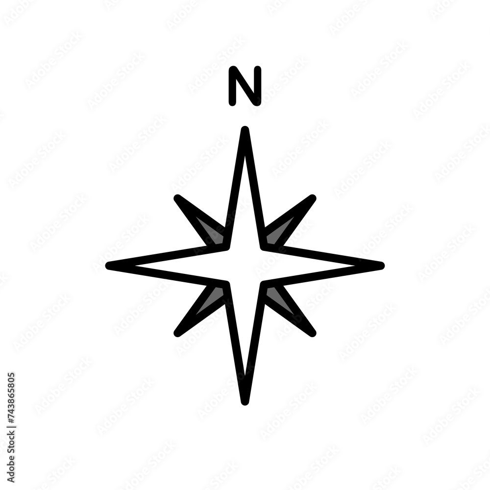 Obraz premium Compass icon PNG
