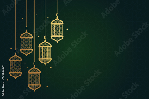 Ramadan, Eid al-Fitr, Islamic new year mosque background greeting card